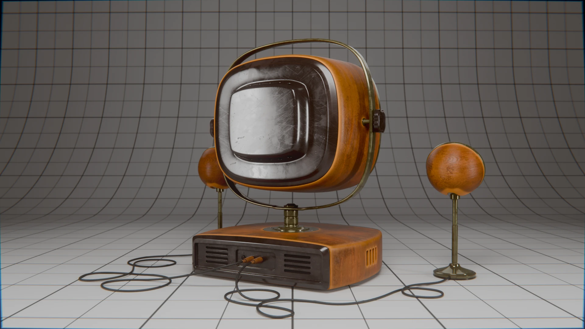 Vintage-looking stylized TV set